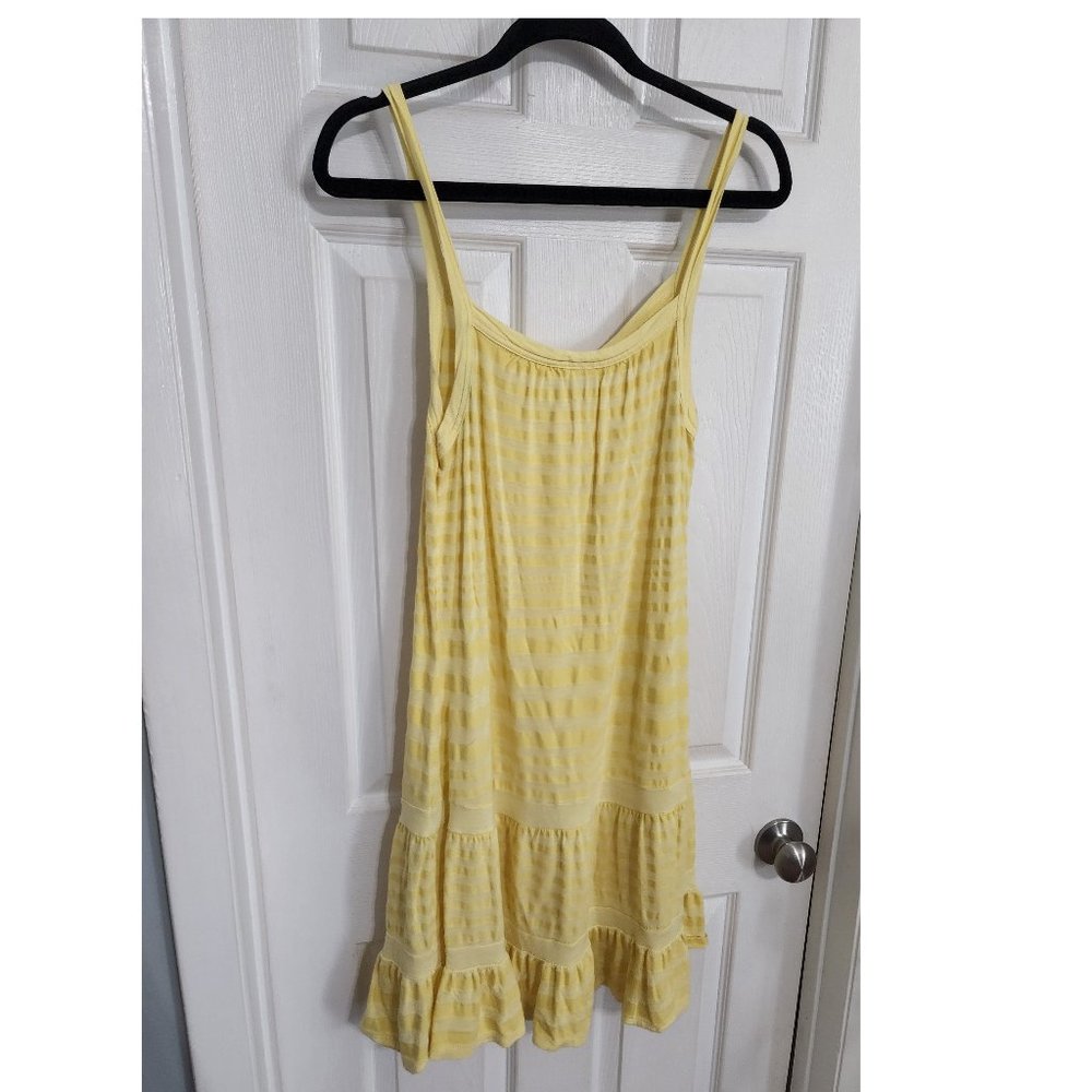 Yellow striped sun dress